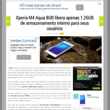 Xperia M4 Aqua 8GB libera apenas 1,26GB de armazenamento interno para seus usuários – Tudo Celular